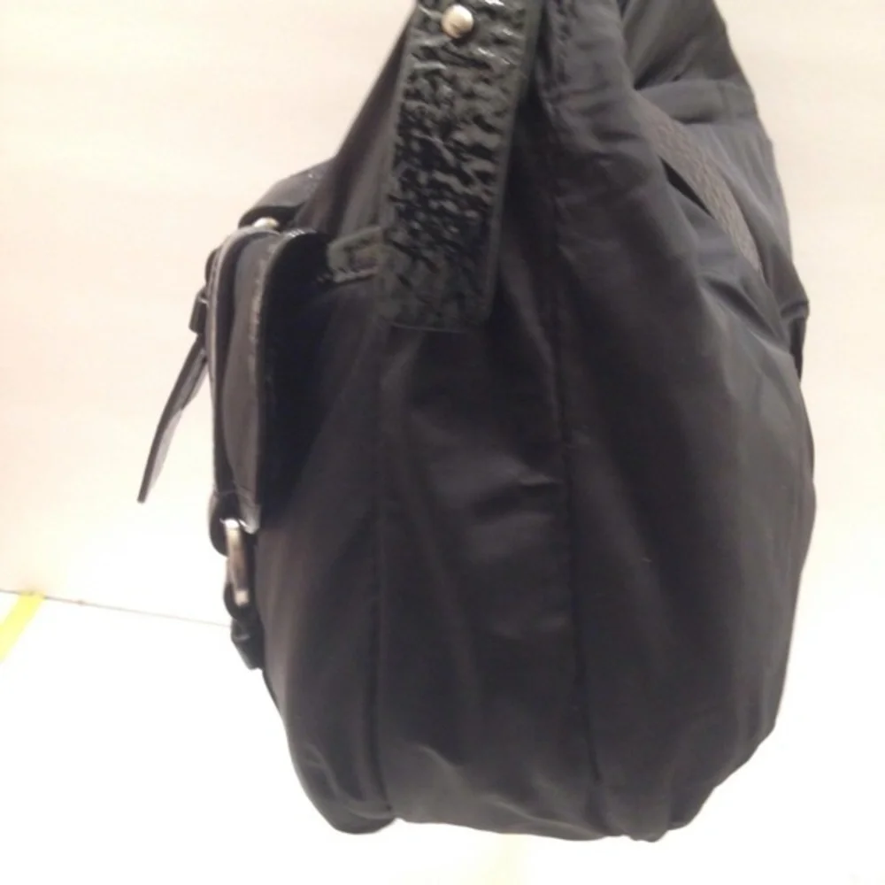 COLE HAAN nylon patent leather hobo shoulder bag